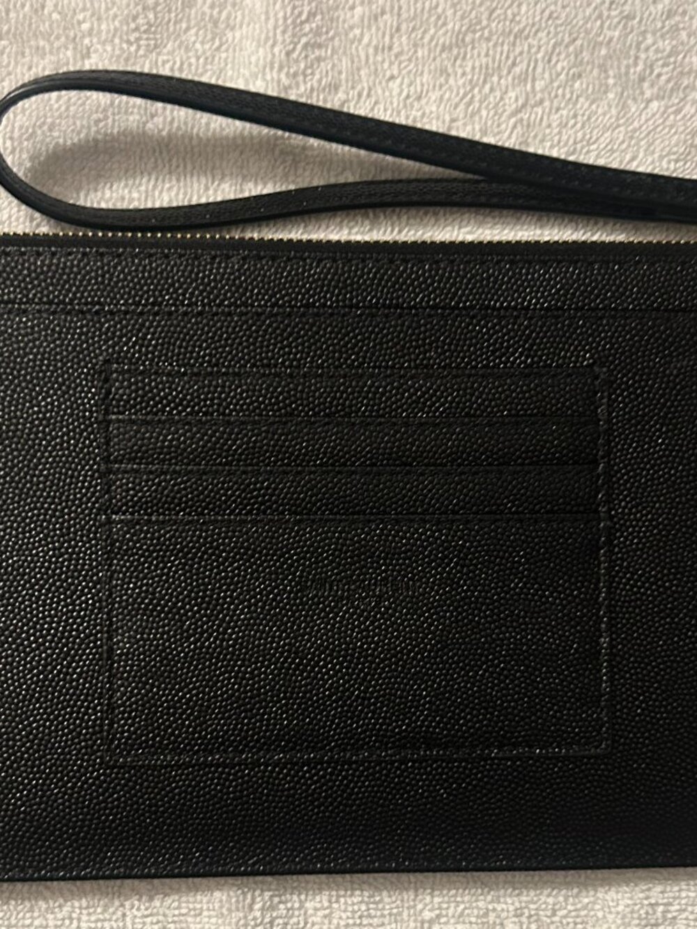 WOMEN 100% AUTHENTIC SAINT LAURENT MONOGRAM MATELASS'E LEATHER POUCH - Picture 5 of 13